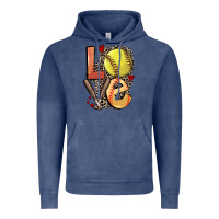 Vintage Denim love softball Vintage Hoodie - FaDigitalArtStudio