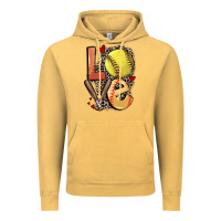 Vintage Mustard love softball Vintage Hoodie - FaDigitalArtStudio