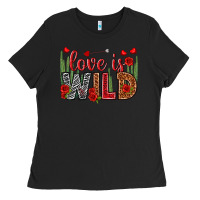 Black Love is wild Valentine's Day Ladies Tee - HowdyJamesFarm