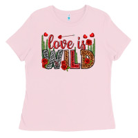 Bubblegum Pink Love is wild Valentine's Day Ladies Tee - HowdyJamesFarm
