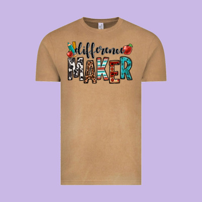 Difference Maker Teacher Vintage Tee Designed By Oliviacreatesart