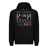 Black just a regular mom trying not to raise liberals Premium Hoodie - CowhideDigitalArt