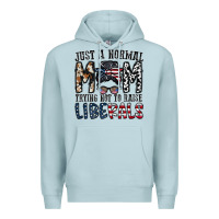 Blue Mist just a regular mom trying not to raise liberals Premium Hoodie - CowhideDigitalArt