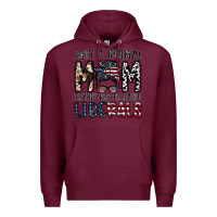 Burgundy just a regular mom trying not to raise liberals Premium Hoodie - CowhideDigitalArt