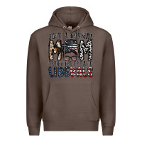 Coffee just a regular mom trying not to raise liberals Premium Hoodie - CowhideDigitalArt