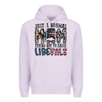 Lilac just a regular mom trying not to raise liberals Premium Hoodie - CowhideDigitalArt