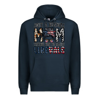 Navy just a regular mom trying not to raise liberals Premium Hoodie - CowhideDigitalArt
