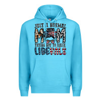 Ocean Blue just a regular mom trying not to raise liberals Premium Hoodie - CowhideDigitalArt