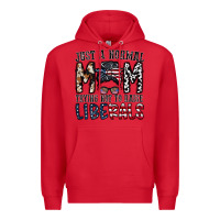 Red just a regular mom trying not to raise liberals Premium Hoodie - CowhideDigitalArt