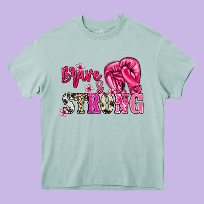 Brave And Strong Heavy Core Tee Designed By Nancycooperartshop