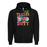 Black teacher off duty Zipper Hoodie - AdoDesignShop