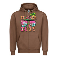 Chestnut teacher off duty Zipper Hoodie - AdoDesignShop