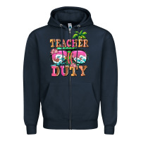 Navy teacher off duty Zipper Hoodie - AdoDesignShop