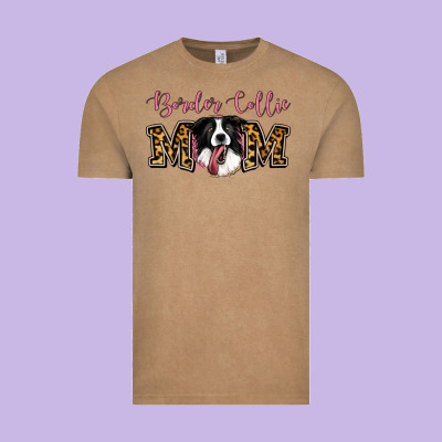 Border Collie Mom Vintage Tee Designed By Jasminsmagicworld