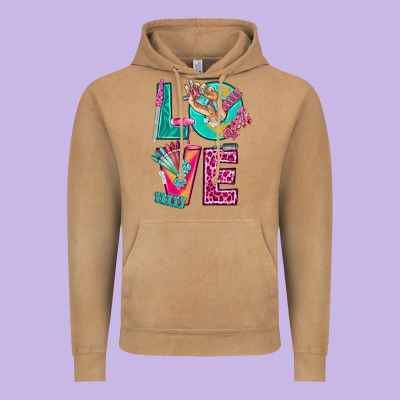 Love With Nail Elements Bbs Vintage Hoodie Designed By Bundleandbundleshop