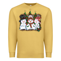 Antique Gold christmas snowman Premium Sweatshirt - AdoDesignShop