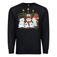 Black christmas snowman Premium Sweatshirt - AdoDesignShop