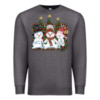 Charcoal Heather christmas snowman Premium Sweatshirt - AdoDesignShop