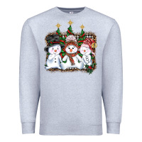 Heather Grey christmas snowman Premium Sweatshirt - AdoDesignShop