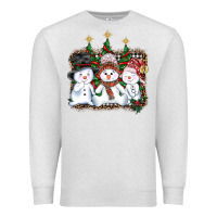 Oatmeal Heather christmas snowman Premium Sweatshirt - AdoDesignShop