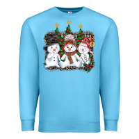 Ocean Blue christmas snowman Premium Sweatshirt - AdoDesignShop