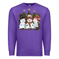 Purple christmas snowman Premium Sweatshirt - AdoDesignShop