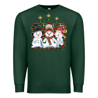 Sports Green christmas snowman Premium Sweatshirt - AdoDesignShop
