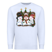 White christmas snowman Premium Sweatshirt - AdoDesignShop