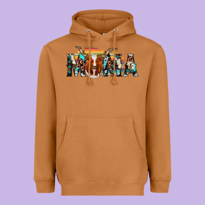 Longhorn Mama Heavyweight Hoodie Designed By Adodesignshop