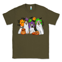 Army Green ghost dogs Classic Tee - CowGirlArtShop