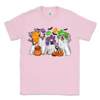 Bubblegum Pink ghost dogs Classic Tee - CowGirlArtShop