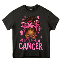 Asphalt lets beat cancer afro messy bun Heavy Core Tee - texasbilliewilder