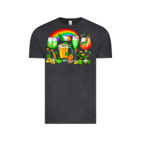 Vintage Black wine glasses st. patricks Vintage Tee - OliviaCreatesArt