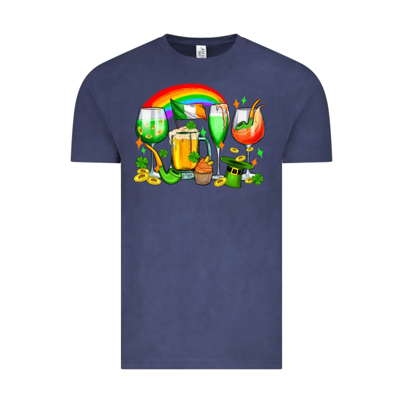 Wine Glasses St. Patricks Vintage Tee by OliviaCreatesArt | Teevron