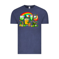 Vintage Denim wine glasses st. patricks Vintage Tee - OliviaCreatesArt