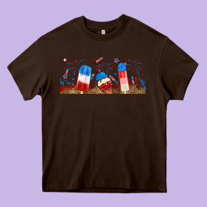 Fourth Of July Popsicle Heavy Core Tee Designed By Ranaportraitstore