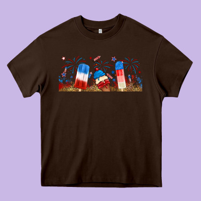 Fourth Of July Popsicle Heavy Core Tee Designed By Ranaportraitstore