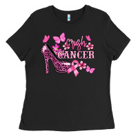 Black Crush Cancer with high heels Cancer Awareness Ladies Tee - HowdyJamesFarm