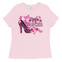 Bubblegum Pink Crush Cancer with high heels Cancer Awareness Ladies Tee - HowdyJamesFarm