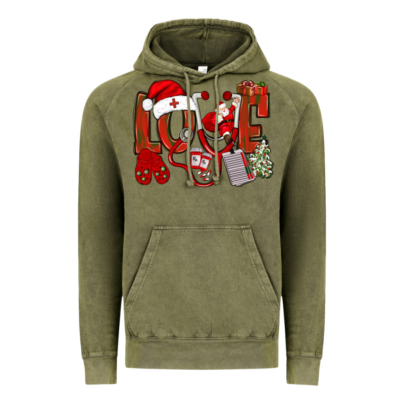 Christmas Love Nurse Bbs Vintage Hoodie by BundleAndBundleShop | Teevron