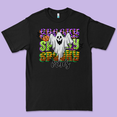 Spooky Spooky Spooky Vibes Premium Tee Designed By Cowgirlartshop