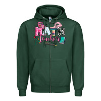 Sports Green math teacher Zipper Hoodie - AdoDesignShop