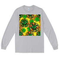 Moon Dust St. Patrick's sunflower seamless pattern Long Sleeve Tee - BundleAndBundleShop