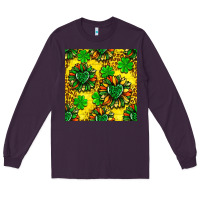 Plum St. Patrick's sunflower seamless pattern Long Sleeve Tee - BundleAndBundleShop