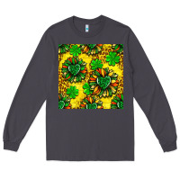 Smoke St. Patrick's sunflower seamless pattern Long Sleeve Tee - BundleAndBundleShop