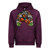 Mauve Wine rodeo cowboy rainbow Urban Hoodie - JahusDesignShop