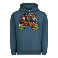 Pigment Midnight Navy rodeo cowboy rainbow Urban Hoodie - JahusDesignShop