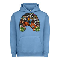 Pigment Pebble Blue rodeo cowboy rainbow Urban Hoodie - JahusDesignShop