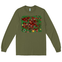 Army Green christmas background Long Sleeve Tee - RanaPortraitStore
