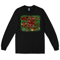Black christmas background Long Sleeve Tee - RanaPortraitStore
